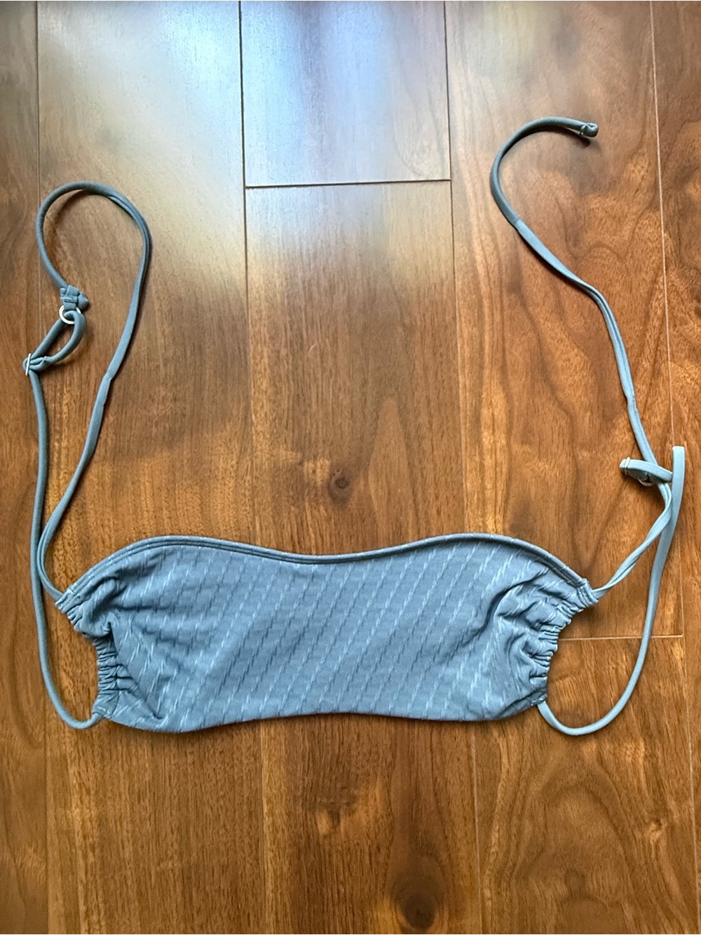 Abercrombie & Fitch Strapless Blue Double Tie Bikini Swim Top / Small / EUC!! ☀️